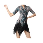 별빛댄스 라틴 라인 볼룸 사교 스포츠댄스 원피스 드레스 J143 B