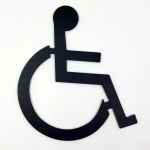 메탈 장애인 구역 안내 표지판 화장실 주차안내