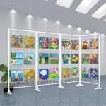 전시 가벽 사진 갤러리 전시대 접이식 철제 스탠딩 렉 예술 야외 영역 1 1m x 1 3m 3개 조합