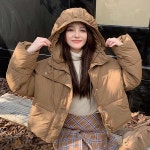 스윗트리 캐주얼 후드 숏 패딩 크롭 점퍼 j0841