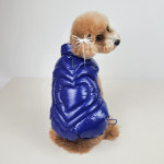 그루밍독 강아지 커플룩 비비드 하트 패딩조끼 1개