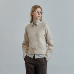 마인드브릿지 에어울 라운드넥 오버핏 니트 MYKT7201