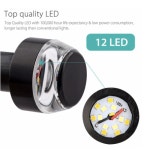 방향 지시등 오토바이 LED 핸들바 엔드 앰버 그립신호 바이크 핸들 LED 1개 A0331