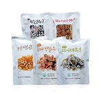 하봉식품 수정이네 눈꽃 전통부각 5종 세트 총 25팩 김부각5팩 비빔밥5팩 연근부각5팩 다시마5팩 황태5팩