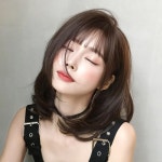 7JHH 여성용 짧은 스트레이트 초콜릿 밥 가발 데일리 합성 레이어드 다크 헤어 깔끔한 앞머리