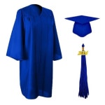 Borita 유니 성인용 매트 졸업 모자 가운 세트 2025 태슬 - 고등학교 대학 학사 졸업식