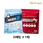 제일헬스사이언스 비타하우스 제일파프 핫 쿨 5매 근육 관절 어깨 무릎 통증 5개입 1개