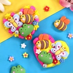 투명 하트 핸드폰 그립톡 만들기 미술교실 3학년 5인 어린이 센터 DIY