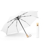 파스텔 3단 자동우산 우드핸들 양산