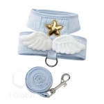 천사 하네스 애견리드줄 세트 L 스카이 개리드줄 반려견산책줄 강아지하네스