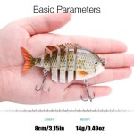 멀티 조인트 팬피시 길 스윔베이트 하드 탑워터 배스 루어 6 489-3