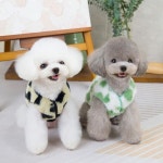 애완견 하트 곰돌이 패치 겨울 기모 안감 강아지조끼