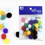 희재감성 뿅뿅이 혼합 미술재료 솜방울 폼볼 폼폼이장식 털방울