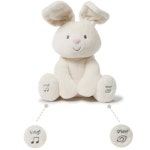 감성발달 노래하는 까꿍놀이 토끼 애착인형 유아템 놀이교구 오감감각놀이 1개