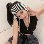 밴드형귀마개 스트라이프 밴드형 스타일 귀마개 니트헤어밴드 골프 귀돌이