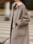 스윗트리 캐주얼 니트후드 롱 모직 코트 j0840 350913