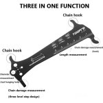 자전거 체인 마모 표시기 눈금자 도구 스테인레스 스틸 산악 도로 게이지 측정 검사기 나사 직경 Bla