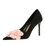 여성 신발 힐펌프스 하이힐 슈즈 스위트힐 스틸레토 힐 펌프스 배색 플라워 단화 MF5