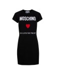 모스키노 MOSCHINO 로고 자수 티셔츠 드레스 원피스 04500541 J2555