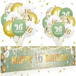 캐슬론 세이지 그린 60번째 생일 배너