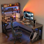 컴퓨터 책상 선반 랙 프린터 철제 책상정리 데스크탑 사무실 위 인테리어