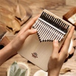 칼림바 17음계 초보자용 전문 로즈 우드 Mbira 소리가 나지 않는 악기 단단한 나무 아카시아 호두 17 키 Maple