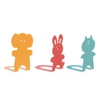 캐릭터 북엔드 동물형 토끼 2개 1조 책꽂이