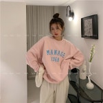 여성 레터링 오버핏 맨투맨 Wenzhen8