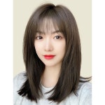 인모 중단발 레이어드 컷 동안 단발머리 가발 통가발 여성 트렌디 헤어스타일