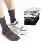 남자 스포츠 발가락양말 중목 면 러닝 등산 운동 양말