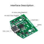 C타입 데스크 램프 회로 기판 USB 충전 3 단 무한 조도 조절 LED 터치 조명 제어 모듈