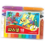 부드러운 크레파스 어린이집 유치원 크레용 18색