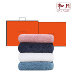 송월타올 송월타올 송월타올 호텔 수건 라피네 180g 40수 2매 세트 쇼핑백 2개 베이비핑크