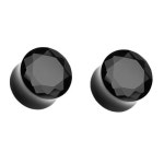 Izpack Glass Ear Plugs Tunnels for Women Men Double Flared Saddle Ear Gauges Plug Stre