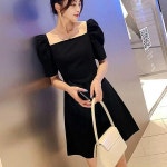 퍼프 미니 여성 원피스 편한 벌룬