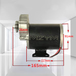 12V 24V 500W DC 기어드 모터 9 톱니 14 톱니 고토크 수정 모터 다목적 스프로킷 200RPM