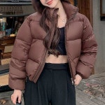 패딩조끼 경량 가을 겨울 크롭 여자 여성 자켓 점퍼 잠바 하이넥jkl641