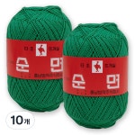 타조 구정 순면 30수 뜨개실 140 그린 8개