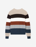 메종키츠네 메종 키츠네 G 메종 키츠네 여성 볼드 폭스헤드 패치 니트 MULTICO STRIPES LW00808KT1093