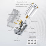 JGY 370 웜기어 모터 12V 저속 6V 자동 24V 소형 대형 토크 66 12V