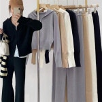 옷자락 여자 간절기 마실룩 투웨이 후드 니트 집업