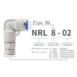 공압 커넥터 나사 엘보 푸시 회전 피팅 릴리스 고속 360 호스 4 M5 NRC