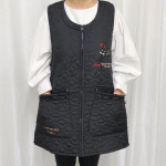 네꼬클럽 대포켓앞치마 겨울 누빔 누비 수납력좋은 조끼형 엄마선물 김장 요양보호사 단체 1개