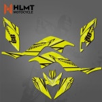 호환 HLMT 팀 데칼 스티커 키트 호환 랩터 700 2006 2009 맞춤형 뉴 YFM700