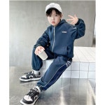 지오코코 남아용 주니어 월드 집업 트레이닝 세트 아동 유아 키즈 초등학생 고학년 남자아이 후드 점퍼 츄리닝 트레이닝복 상하세트 140호