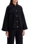 GANNI GANNI checked canvas jacket with textured pattern 099