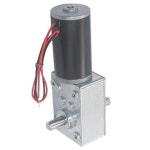 이중 샤프트 웜기어 모터 DC 12V 24V 고 토크 최대 70KG 자동 잠금 조절 속도 정방향 역방향 4-470RPM