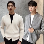 남자 가을 겨울 루즈핏 집업 지퍼 니트 가디건 헨리넥 정장가디건 아우터