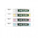 노랑 문화 더존 물백묵 펜 1갑 12개입 4 4색 광고용 교체용 펜촉 리필용 펜 펜용 리필 물 분필