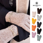 메트로시티 메트로시티 짧은체인 모직 여성장갑 MGLH-W005